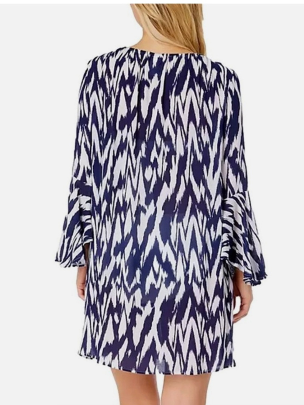 Anne Cole Women's Swim Cover Up  Size M/L NWT Navy Blue Print - Picture 3 of 6